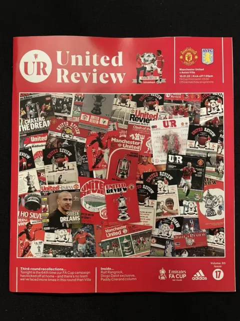 Manchester Man Utd United vs Aston Villa 2021/22 FA Cup Programme