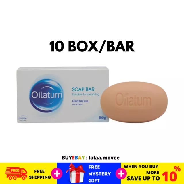 10 cajas de 100 g Oilatum Jabón en barra para piel seca Limpia suavemente...