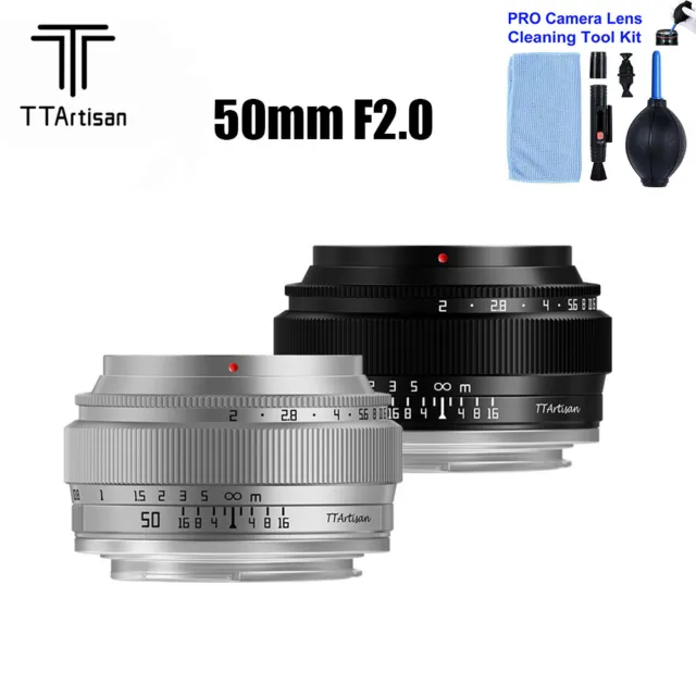 TTArtisan 50mm F2.0 Full Frame Manual Lens For Canon/Nikon/Fuji/Sony/M43/Leica