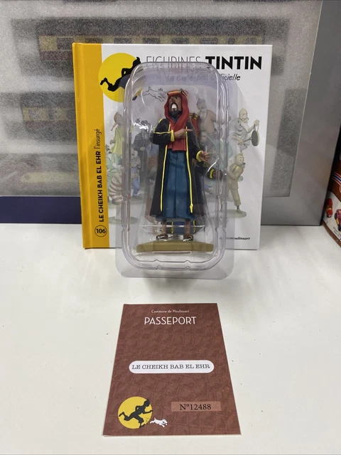 TINTIN - LE GÉNÉRAL ALCAZAR EN PICARO FIGURE + BOOKLET + PASSPORT  4.5  - LA COLLECTION Officielle 56
