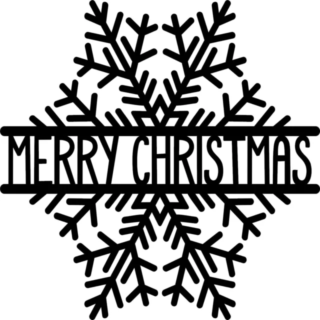 Merry Christmas Snowflake Vinyl Decal Sticker for Car/Window/Wall