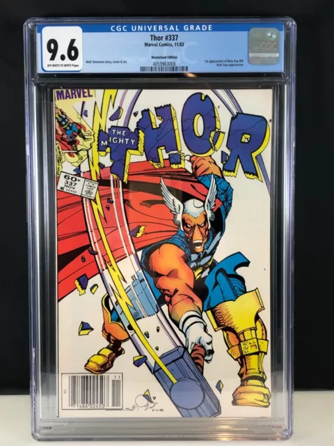 THOR #337 Marvel 1983 Beta Ray Bill, Nick Fury appears CGC 9.6 WHITE PAGES