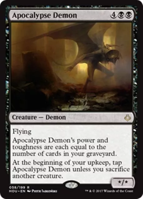 APOCALYPSE DEMON Hour of Devastation MTG Black Creature — Demon Rare