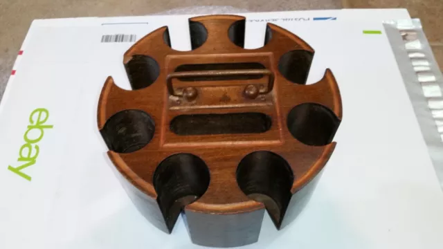 Vintage Poker Chip  Spinning Caddy Case, Great Lokking Woods
