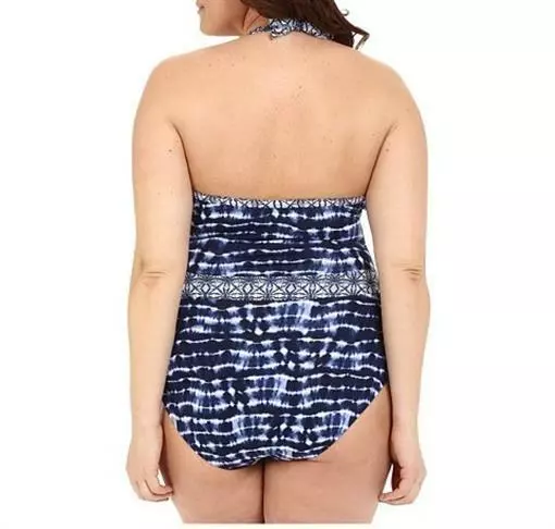 Traje de baño de una pieza Bleu Rod Beattie I've Got You Babe Halter 127068 talla 22W 3