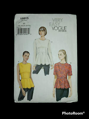 Pantalones de vestir muy fáciles patrón Vogue V9092, talla E5 14-22, sin cortar