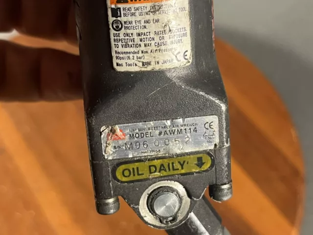 MAC Tools awm114 1/4 Drive Butterfly Air Ratchet. Pneumatic 4