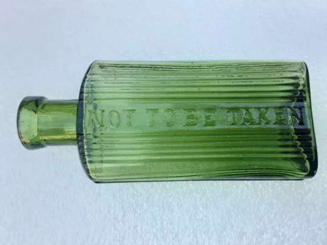 2Oz Green Rectangular Poison Bottle