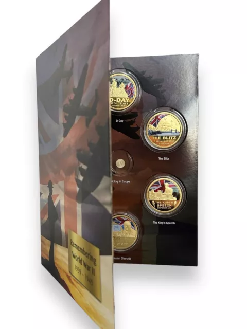 REMEMBERING WWLL WORLD War 2 1939 1945 Commemorative Coin Set £79 99 REMEMBERING WWLL WORLD War 2 1939 1945 Commemorative Coin Set £79 99