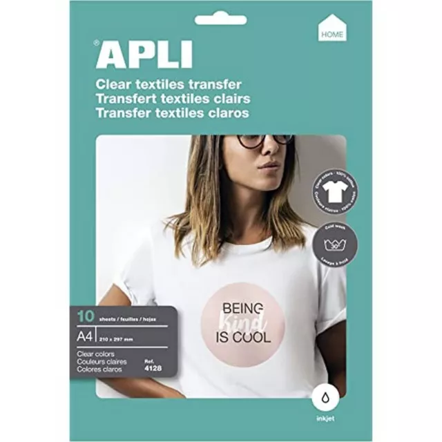Apli Transfer Paper for White T-Shirts A4 Ref 4128