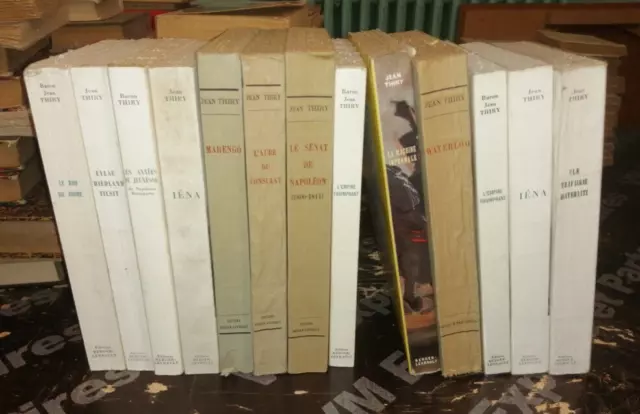 Militaria Premier Empire Napoleon Lot De 13 Livres Du Baron Thiry Iena Waterloo