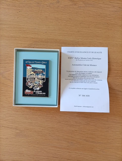 Autocollant Plaque de Rallye Monte Carlo 2023