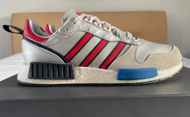 ADIDAS RISING STAR R1 Silver Metallic Heel Pull Size 8 VGC