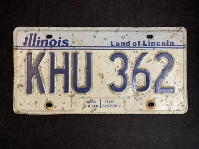 Vintage 1984 Illinois Land of Lincoln License Plate