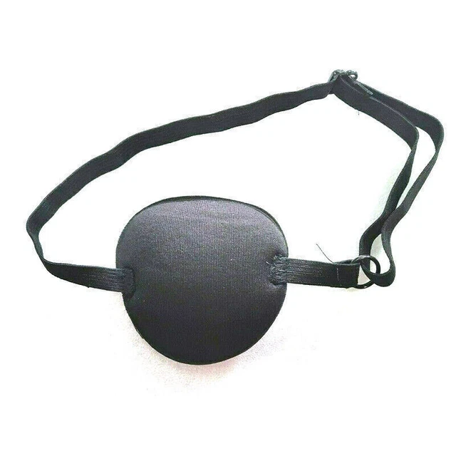 Parche para ojos para adultos espuma cóncava médica acolchada lavables unisex negro
