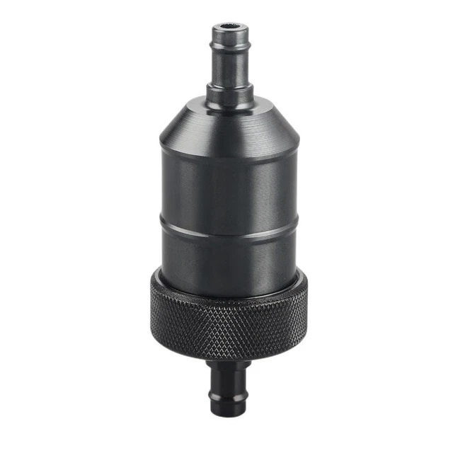 Filtro Carburante 8mm Lega Alluminio Pulitore Benzina per Moto (Nero)