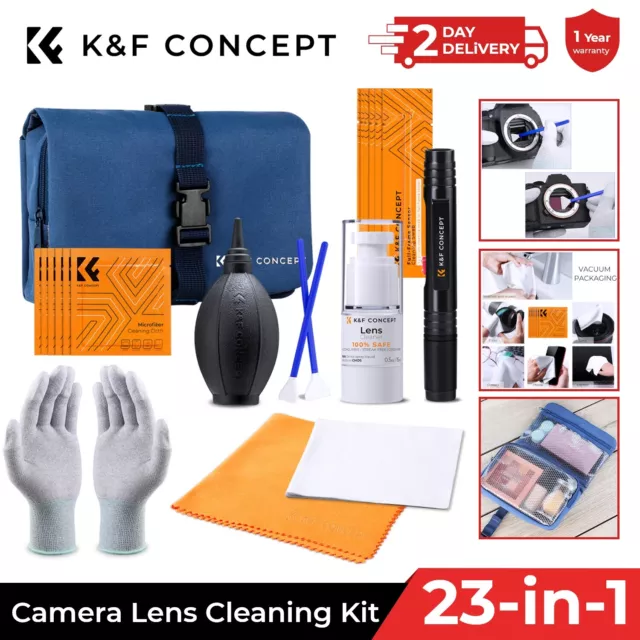 K&F Concept Camera Lens Cleaning Kit Set (Air Blower, Lens Brush,Cleaning Cloth)