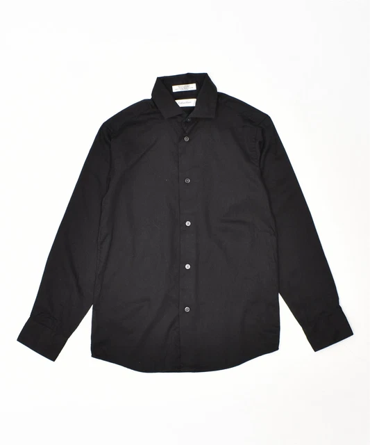 CALVIN KLEIN Camicia Ragazzo 9-10 Anni Cotone Nero PB10