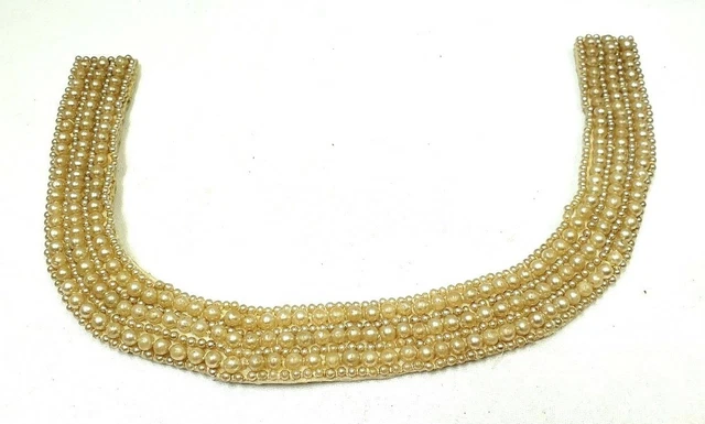 Pearl Beaded Collar 1940's 1950'S Japan  Handmade
