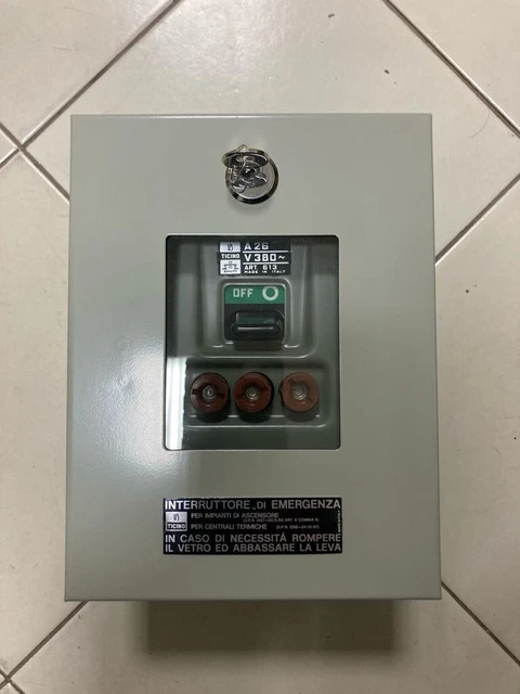 Interruttore Tripolare Ticino 841C X Emergenza Ascensore Vintage Nuovo Mai Usato