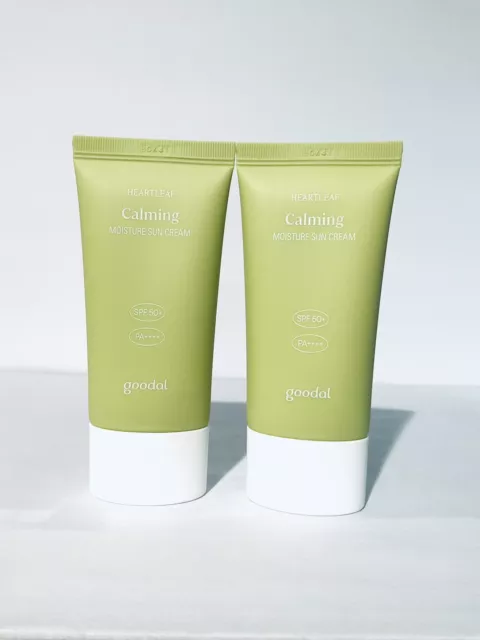 GOODAL Heartleaf Calming Moisture Sun Cream 50mL + 50mL Vegan Korean Beauty