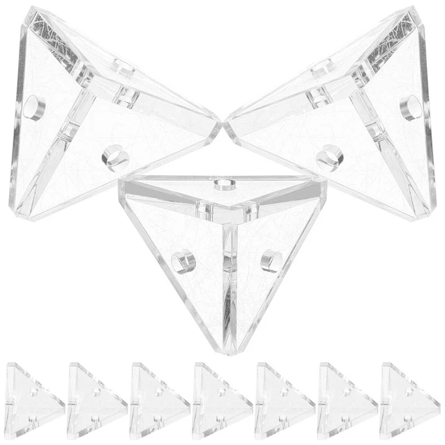 Mensola Ad Angolo Rivestita In Noce - 50x50 Cm - Legno MDF Con PVC Trattato UV - Completa Di Supporti Per Montaggio - 5