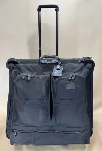 Preowned TUMI Black Ballistic Nylon Wheeled Rolling Garment Bag Luggage 2233D3