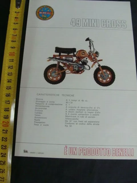 Brochure moto Benelli 49 Mini Cross