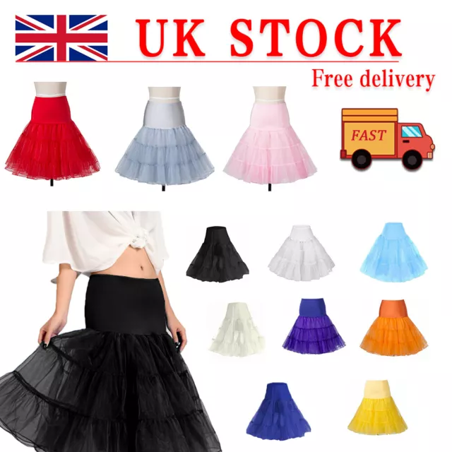 Tutu Dress 50s Swing Vintage Fancy Underskirt Petticoat Rockabilly Net Skirt N1