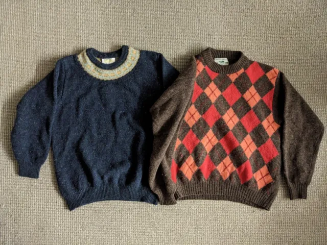 UNITED COLORS OF Benetton Sweater Mens Medium Lot Of 2 Vintage Wool ...