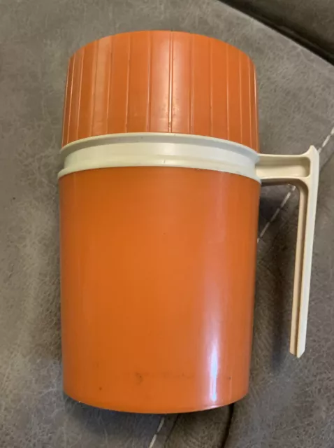 Vintage Thermos Dine a Liner Wide Mouth Vacuum Insulated Model 7002 10 oz  Orange