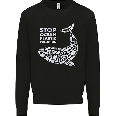 Smettila di inquinamento dell'OCEANO in plastica cambiamenti climatici Bambini Felpa Maglione 3