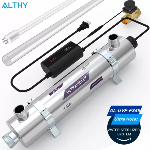 ALTHY Whole House Ultraviolet Water Sterilizer Filter System 12GPM + Flow Switch