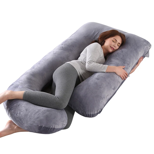 New Pregnancy Pillow Maternity Belly Contoured Body with Cover J/U Shape S/L