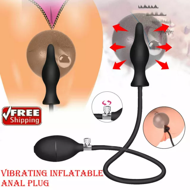 Extra-Huge-Inflatable-Male-Prostate-Anal-Sex-Butt-Plug-Dildo-Bead-Men Women-Toys