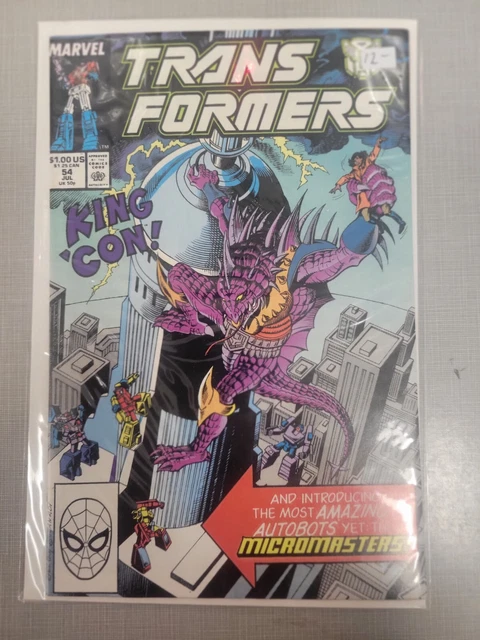 The Transformers Comic #54 Marvel Comics July 1989 Rare 9.6