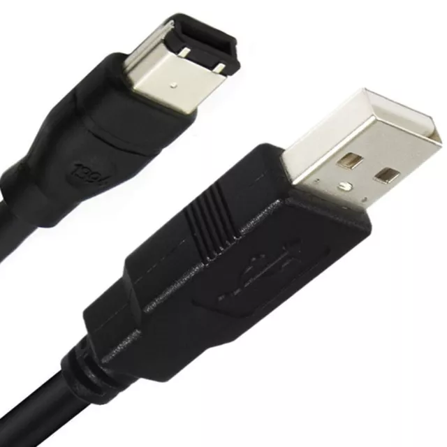 USB Type-A Male to Firewire IEEE 1394 6-Pin Male Adapter Cable Convertor Cord AU