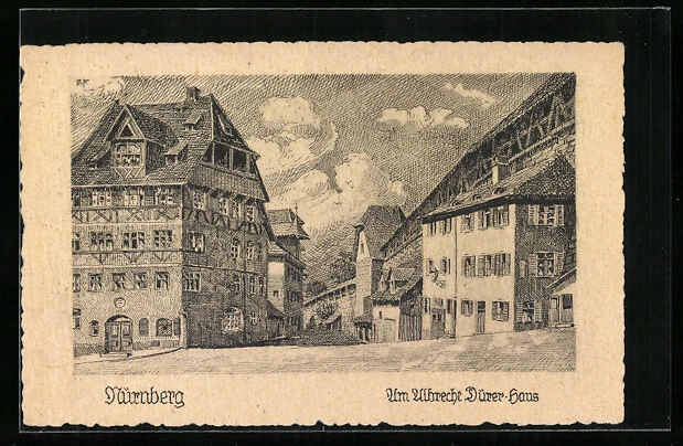 KÜNSTLERAK NÜRNBERG, AM AlbrechtDürer Haus EUR 5,00 PicClick DE