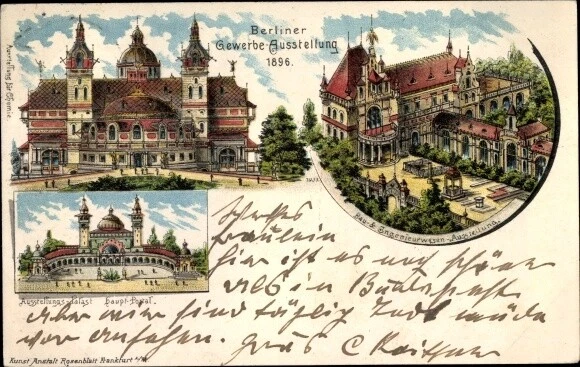 Litho Berlin Treptow, Gewerbeausstellung 1896, Ausstellungspalast,... - 2782760