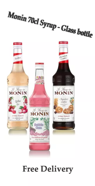 Monin Syrup 70cl. Great for coffee, cocktails, mocktails & slushies