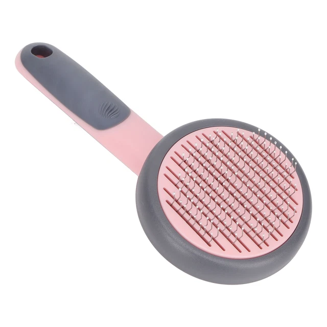 PET SLICKER BRUSH Self Cleaning Prevent Slip Knots Removal Cat Grooming