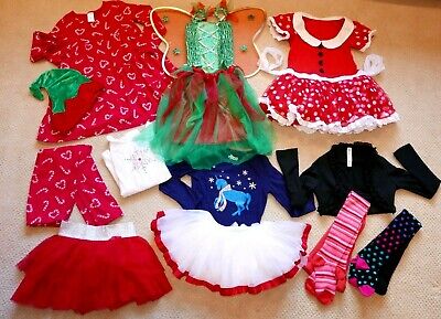 Girls Christmas LOT 4/5/6 Fairy, Dresses, Costume, Tights, Shirts, Skirts, Leggi