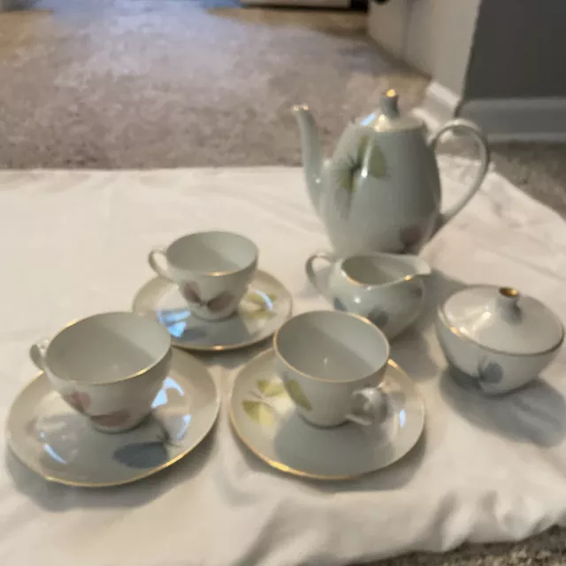 Vtg Atomic Butterfly Tea set Mid Century Modern Schonwald HTF 342 See detail pic