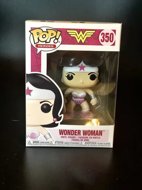Funko Pop! DC Heroes: Breast Cancer Awareness - Wonder Woman #350 W/PROTECTOR