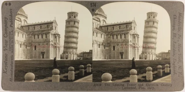 Italien Pisa -umfang Foto Stereo Vintage P69L10n2
