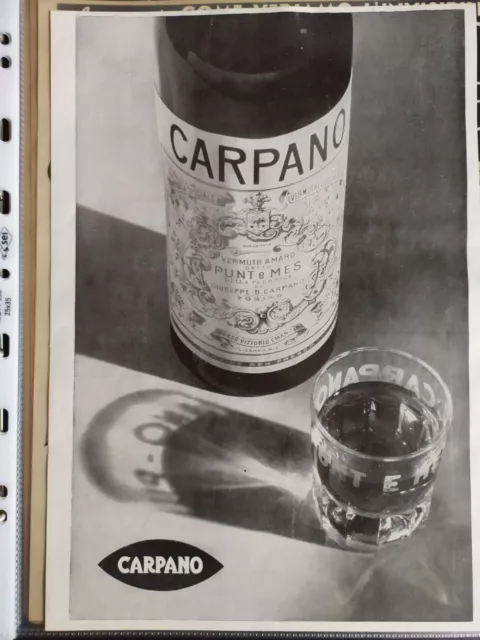 Pubblicità Carpano - 1950 - 31x22 cm - Advertising Werbung Vintage Clipping
