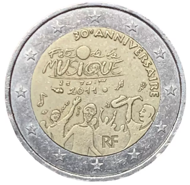 2 Euro Commemorativa Francia 2011 - 30° Festa Della Musica - Cc -