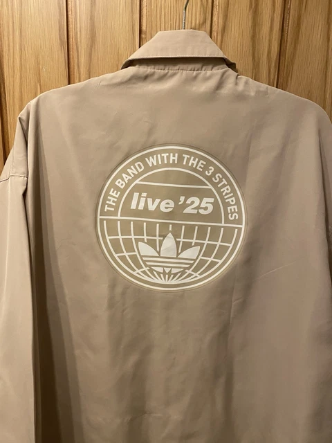 ADIDAS X OASIS Originals Tour Coach Jacket. Stone. Size M