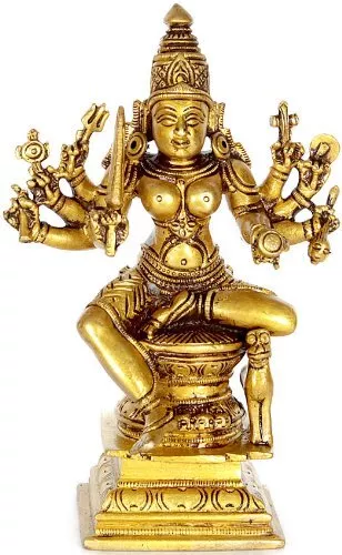 Ashtabhuja Devi Durga Hindou Déesse Maa Durga Idol Laiton Figurine Statue