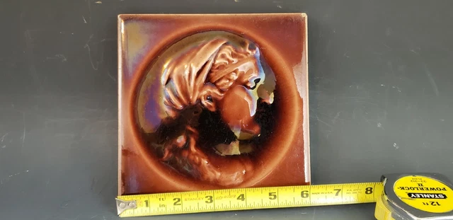 Antique Victorian Kensington Classical Roman/Greek Tile 6x6 2